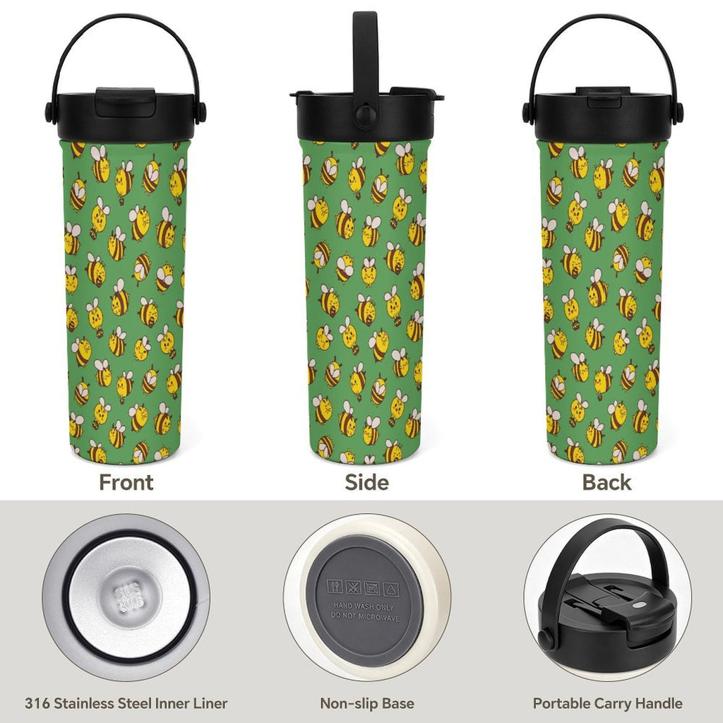 Busy Bees 20oz Tea Tumbler with Carry Handle