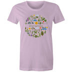 Stay Natural - Womens T-shirt Lavender Womens T-shirt Plants Printed In Australia