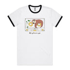 Life's Got Me In A Spin, Sloth, Cassette Tape - Staple Ringer Tee White Black Ringer T-Shirt animal Music Printed In Australia Retro