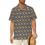Hippie Caravan Men's Short Sleeve Hawaiian Shirt Men's Hawaiian Shirt (New) Printed Offshore Retro