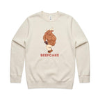 Beefcake - AS Colour Stencil Crew Sweatshirt Ecru Sweatshirt Fitness Printed In Australia