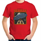 I Want To Believe, Alien UFO - Kids Youth T-Shirt Red Kids Youth T-shirt Printed In Australia Sci Fi