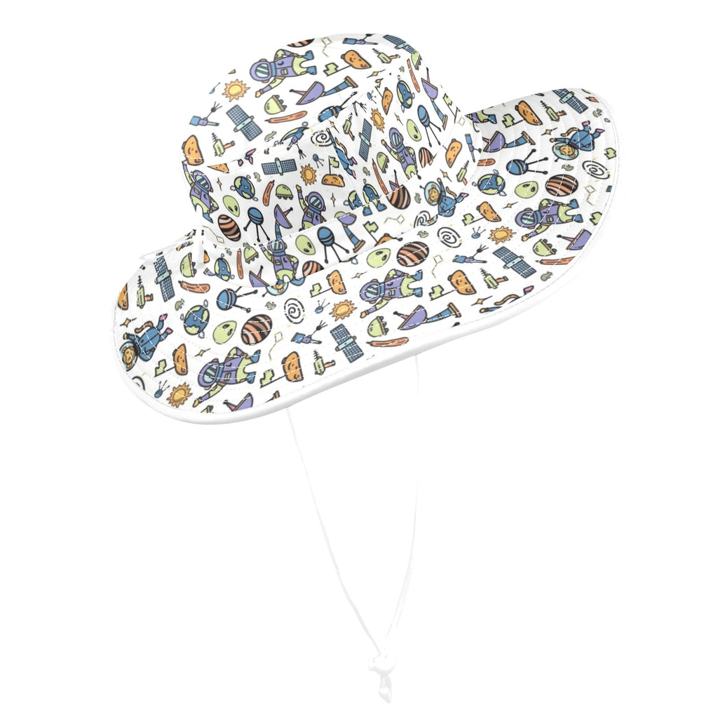 All About Space Wide Brim Bucket Hat Wide Brim Bucket Hat Printed Offshore Space