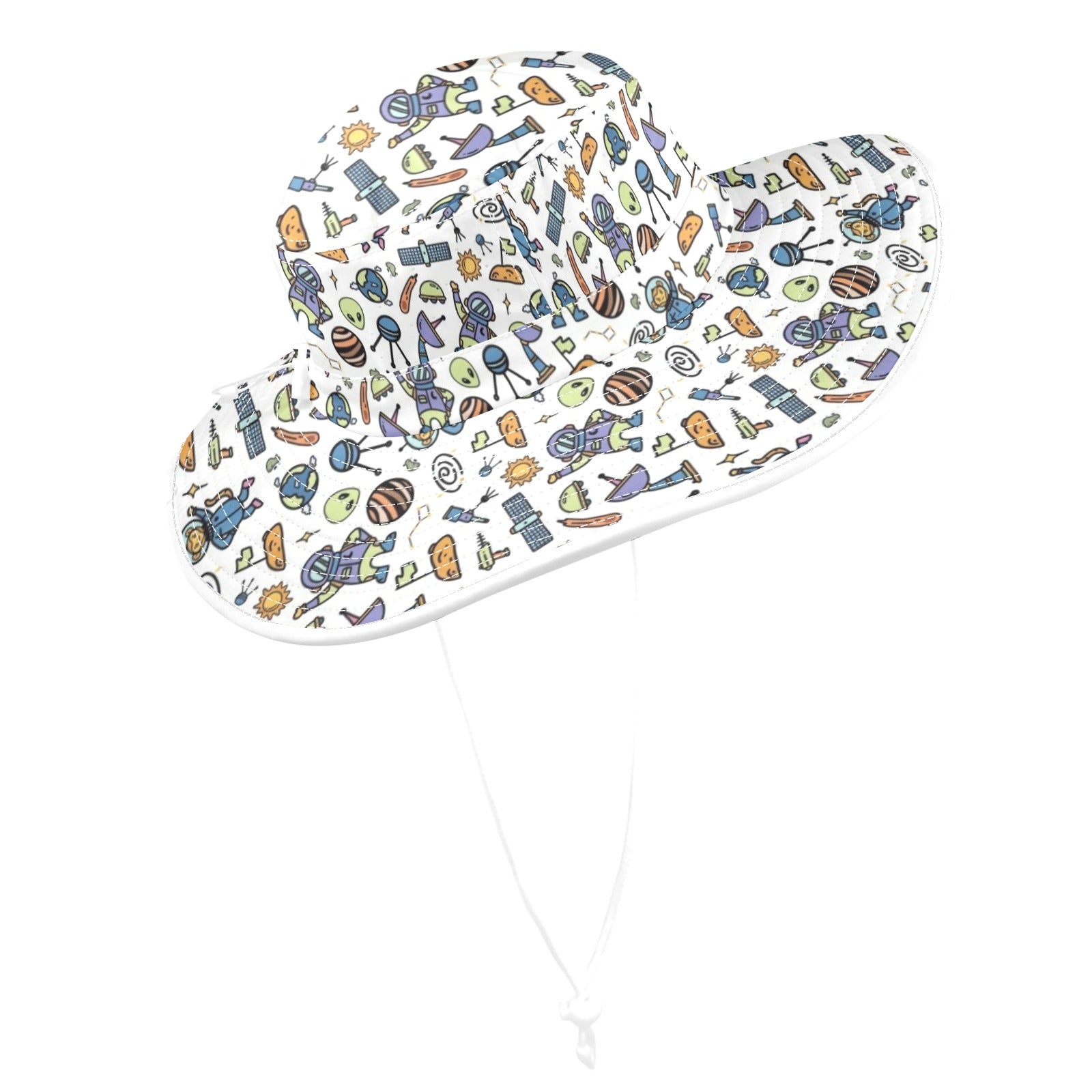 All About Space Wide Brim Bucket Hat Wide Brim Bucket Hat Printed Offshore Space