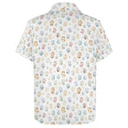 Paw Print Women's Collared Pocketless Short Sleeve Shirt