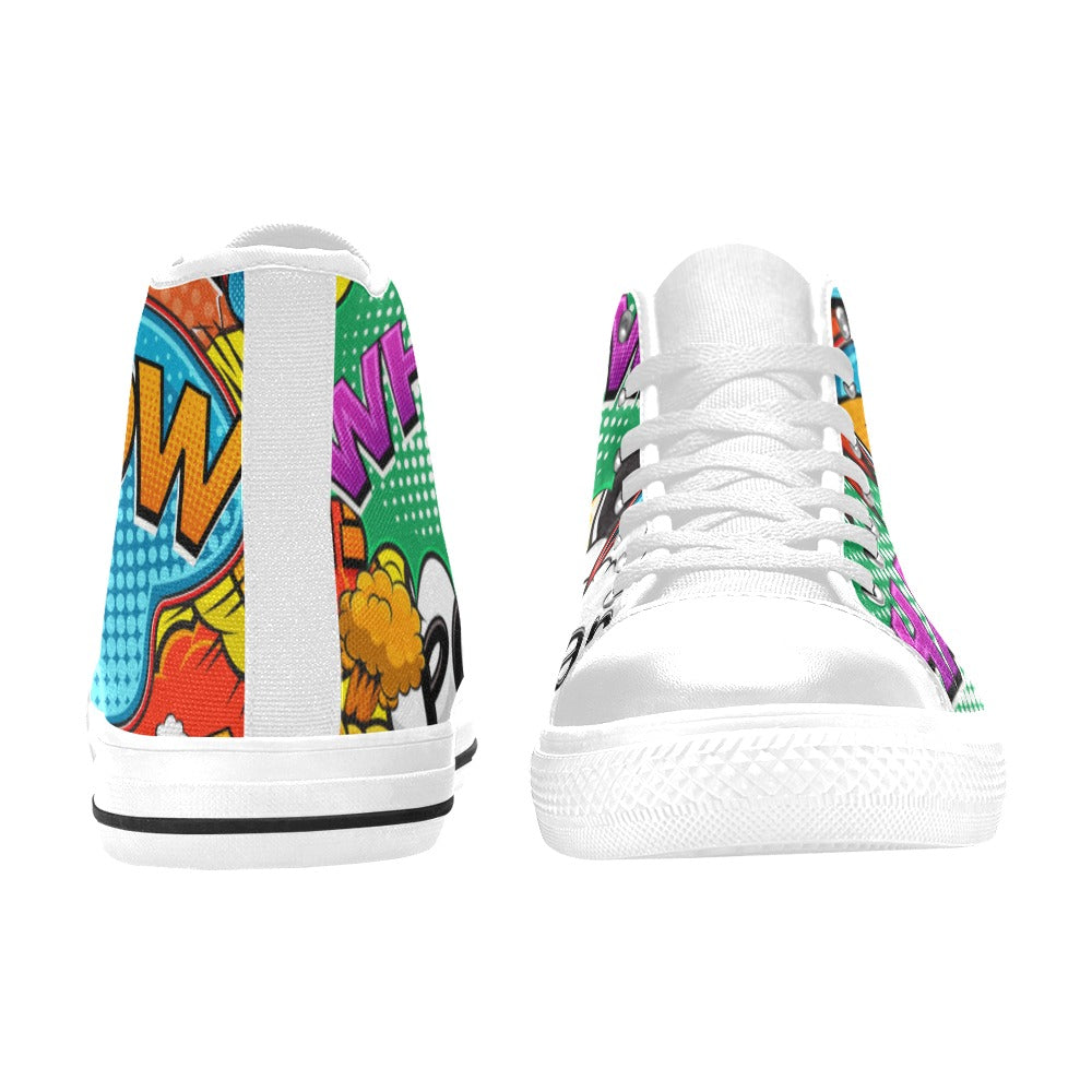 Comic Book 2 - Men's High Top Canvas Shoes