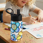 Simple Flowers 12oz Kids Water Bottle with Straw Lid