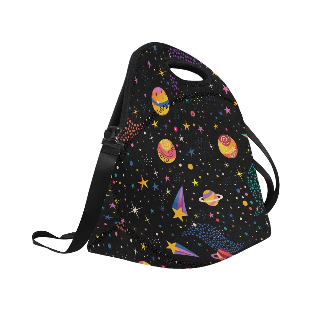Colourful Space - Neoprene Lunch Bag Neoprene Lunch Bag Printed Offshore