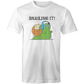 Snailing It - Mens T-Shirt White Mens T-shirt animal Fitness Printed In Australia
