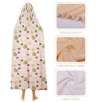 Avocado Love Kids Hooded Blanket 100cm x 130cm Kids Hooded Blanket Food Printed Offshore