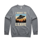 UFO I Want To Leave AS Colour Stencil Crew Sweatshirt