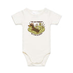 Dachshund, I've Got Friends In Low Places AS Colour Baby Bodysuit Natural Baby Bodysuit animal Printed In Australia