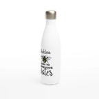 Bee Sure To Drink Your Water - White 17oz Stainless Steel Water Bottle Personalised Water Bottle animal Globally Fulfilled Name