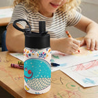 Whale 12oz Kids Water Bottle with Straw Lid
