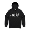 Guitarist Evolution - Mens Hoodie Black Mens Hoodie Music Printed In Australia