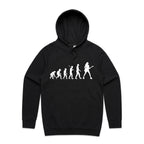 Guitarist Evolution - Mens Hoodie Black Mens Hoodie Music Printed In Australia