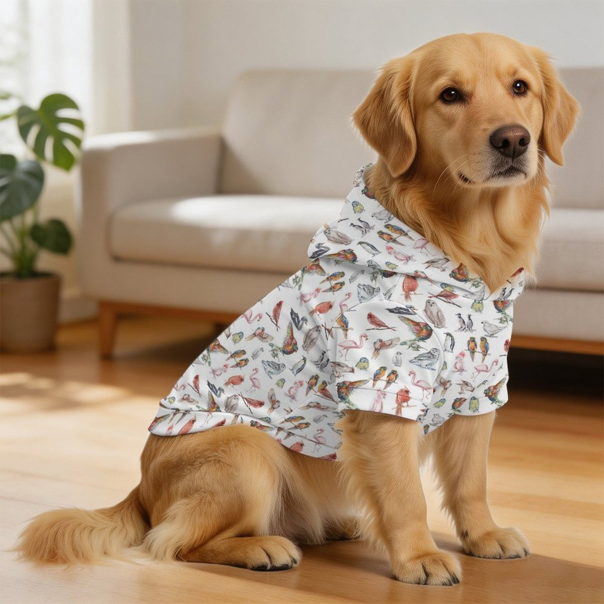 Birds Of A Feather Pet Hoodie (Large Size)