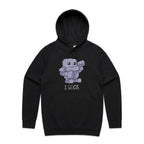 I Rock - Mens Hoodie Black Mens Hoodie Music Printed In Australia