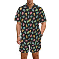 Colourful Cassettes Men's Hawaiian Shirt & Shorts Set Men's Hawaiian Shirt & Shorts Set Music Printed Offshore