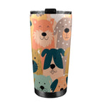 Lots Of Dogs - 20oz Mobile Tumbler with Lid (Black Lock) 20oz Travel Mug animal Printed Offshore