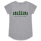 Are You Game, Chess - Womens Scoop Neck T-Shirt Grey Marle Womens Scoop Neck T-shirt Chess Games Printed In Australia