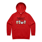 Coffee Beauty, All Shapes And Sizes Women's AS Colour Hoodie Red Womens Hoodie Coffee Positivity Printed In Australia