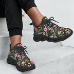 Bright Floral And Leaves Women's Twisted Sole Sneakers