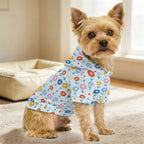 Abstract Cute Flowers Pet Hoodie (Small Size)
