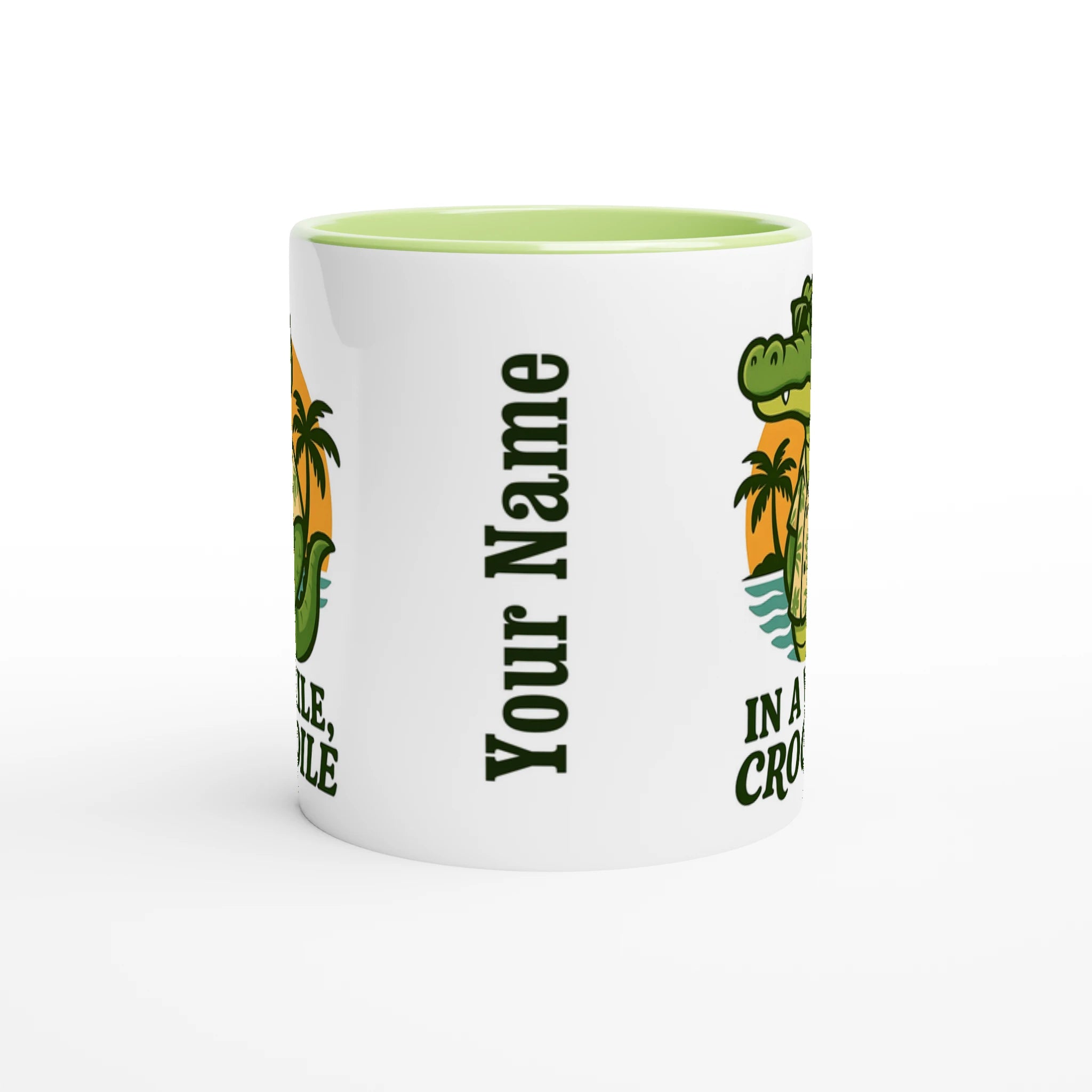 Personalised - In A While, Crocodile - 11oz Ceramic Mug Personalised 11oz Mug animal Globally Fulfilled