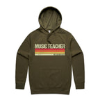 Music Teacher, Limited Edition - Mens Hoodie Army Mens Hoodie Music Printed In Australia Teacher