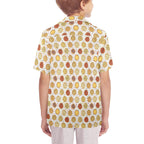 Round Pizzas On White Senior Kids Hawaiian Shirt