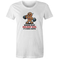 Working On My Holiday Bod, It's Cookie Shaped Womens T-shirt White Womens Christmas T-shirt Christmas Printed In Australia