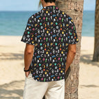 Fun Space Men's Crinkle Hawaiian Shirt