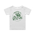 Promoted To Big Brother Organic AS Colour Baby T-shirt White Baby T-shirt Printed In Australia