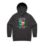 Save Earth, It's The Only Planet With Cake - Womens Hoodie Coal Womens Hoodie Environment Food Printed In Australia