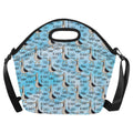 Dad Seagull Neoprene Lunch Bag/Large (Model 1669) One Size Neoprene Lunch Bag animal Dad Printed Offshore