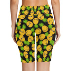 Cool Pineapples Women's Bike Shorts With Side Pockets Women's Bike Shorts Food Printed Offshore