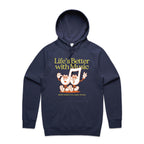Life's Better With Music - Mens Hoodie Midnight Blue Mens Hoodie Music Printed In Australia