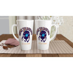 Keeping The Blues Alive - White Latte 17oz Ceramic Mug Latte Mug Globally Fulfilled Music