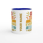 Personalised Dad, The Man Who Has Everything Except A Full Head Of Hair 11oz Ceramic Mug Personalised 11oz Mug Dad Globally Fulfilled