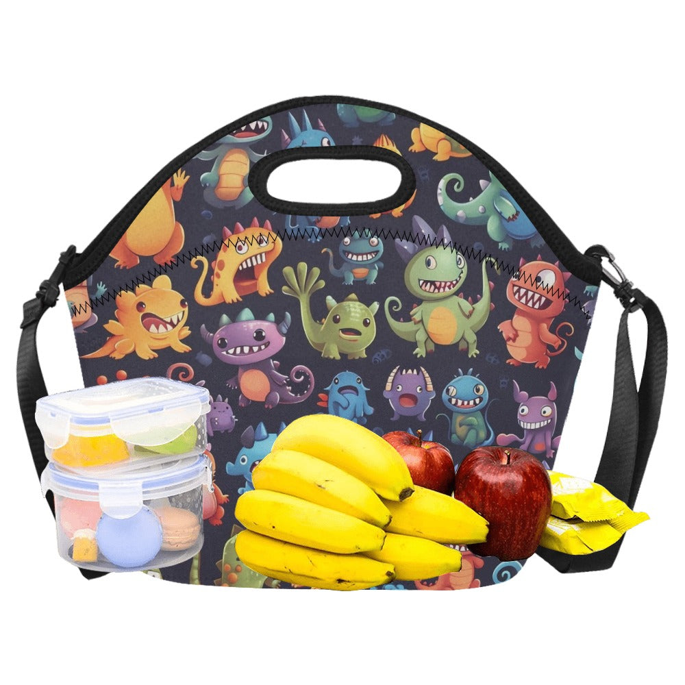 Monster Mania - Neoprene Lunch Bag Neoprene Lunch Bag Printed Offshore