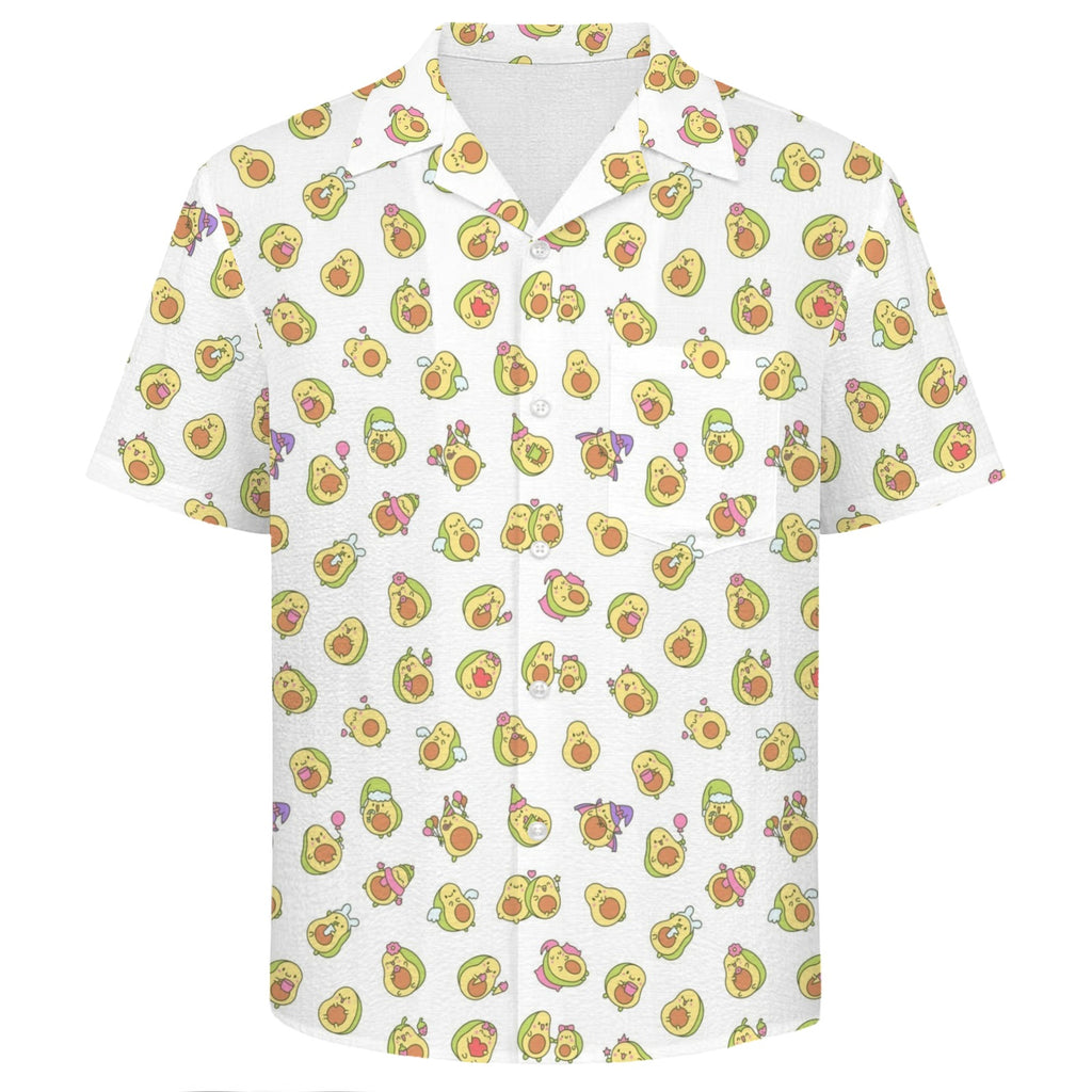 Avocado Cute Men's Crinkle Hawaiian Shirt