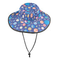 Planets On Blue Wide Brim Bucket Hat Wide Brim Bucket Hat Printed Offshore Space
