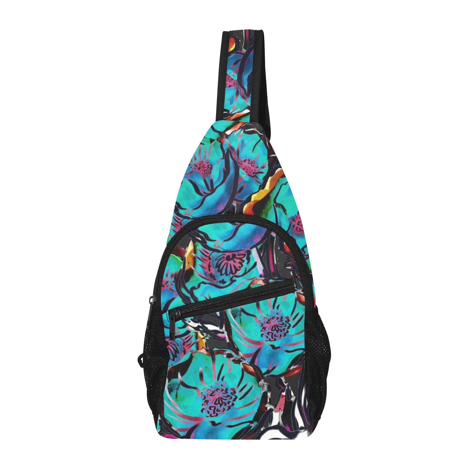 Flower It Blue - Chest Bag