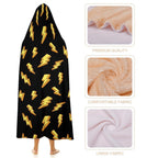 Lightning Bolts, Comic Book Kids Hooded Blanket 100cm x 130cm Kids Hooded Blanket comic Printed Offshore