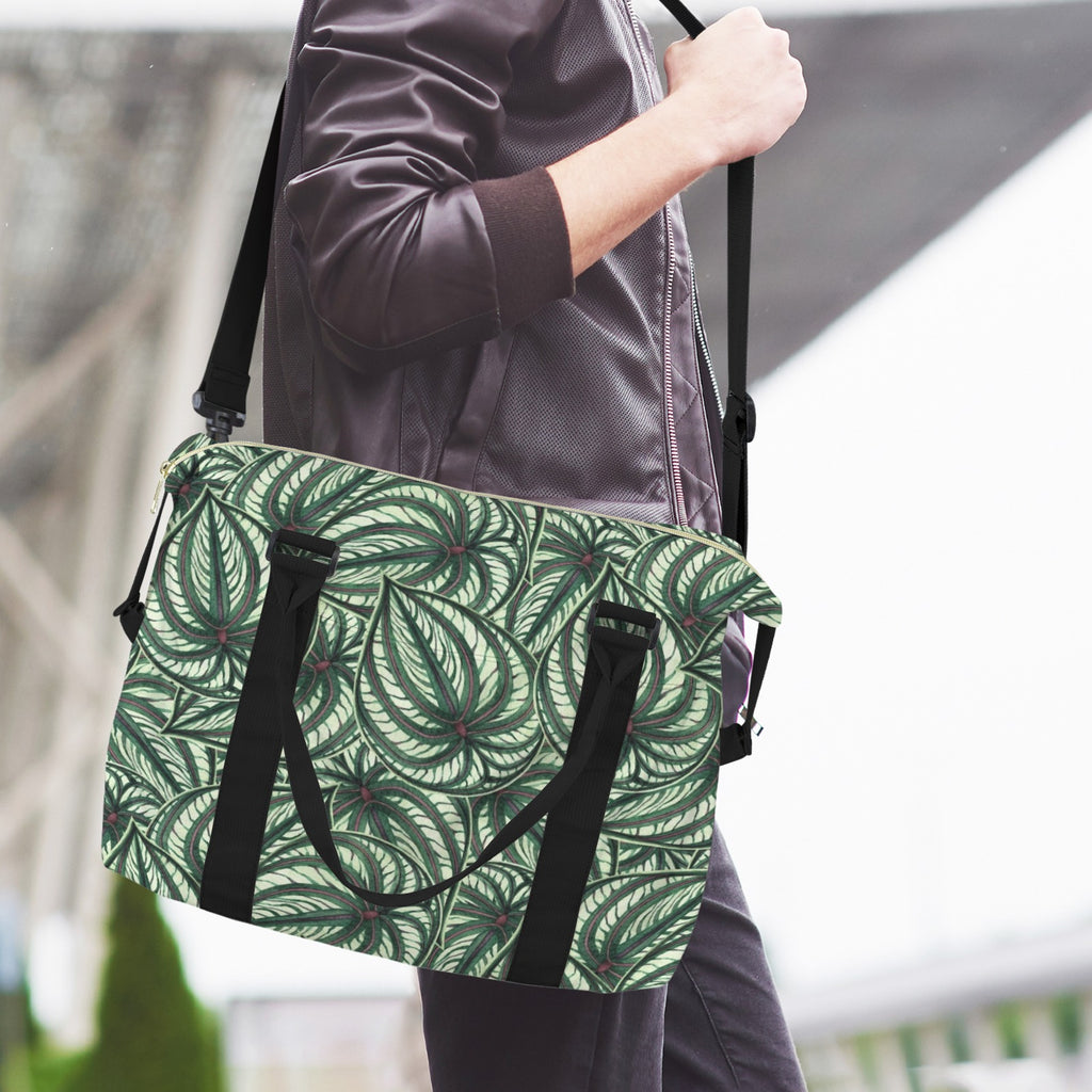 Stripy Leaves Duffle Bag-Simple (Model 1715) Duffle Bag-Simple (1715)