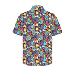 Sticker Music Men's Short Sleeve Hawaiian Shirt Men's Hawaiian Shirt (New) Music Printed Offshore