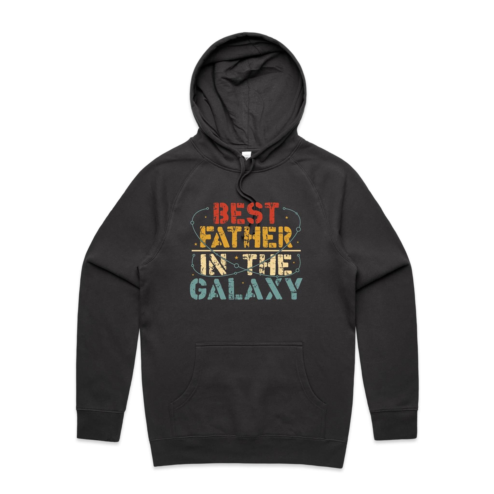 Best Father In The Galaxy - Mens Hoodie Coal Mens Hoodie Dad Printed In Australia