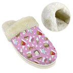 Fast Food Women's Fur Trim Thick-Sole Indoor Slippers Women's Fur Trimmed Slippers Food Printed Offshore