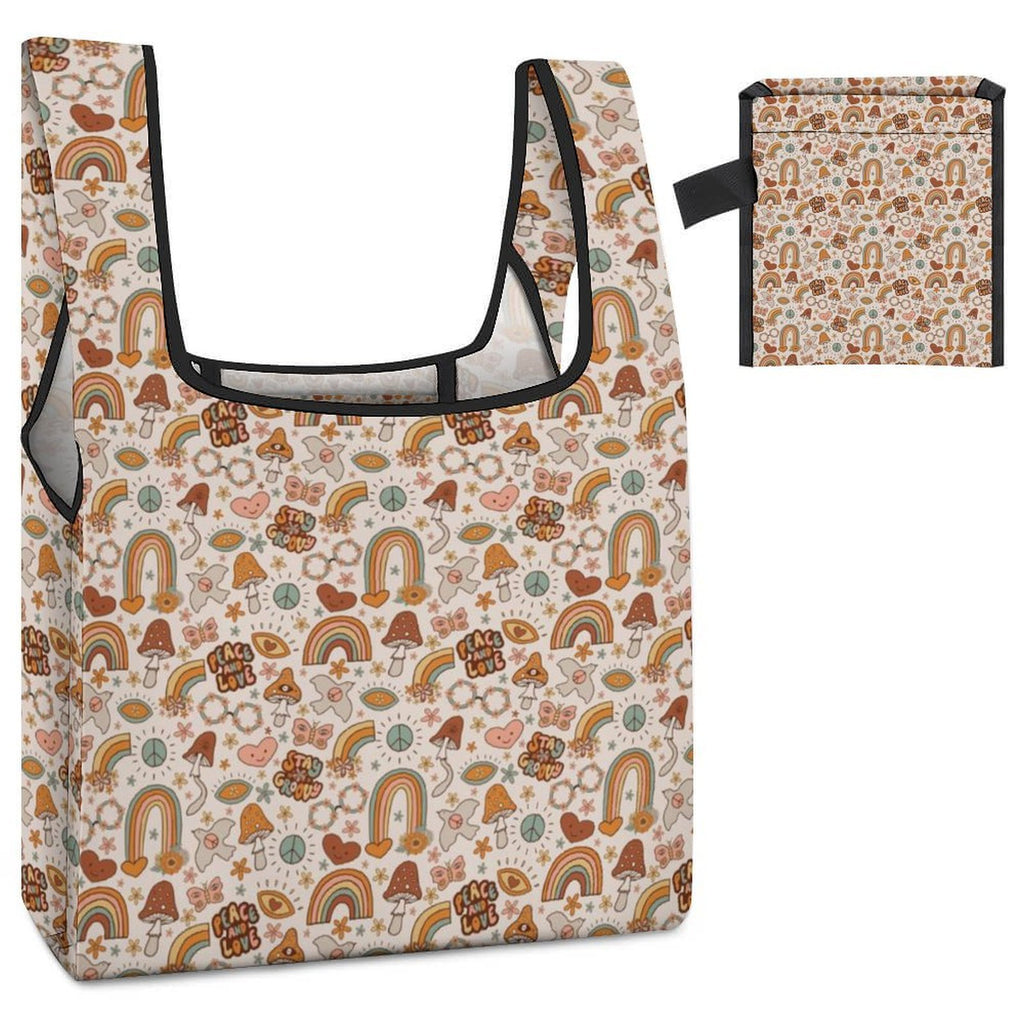 Peace And Love Foldable Shopping Bag
